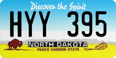 ND license plate HYY395