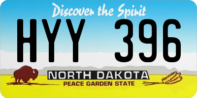 ND license plate HYY396