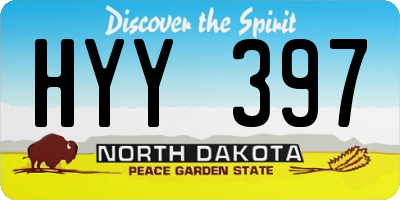 ND license plate HYY397