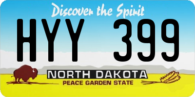 ND license plate HYY399