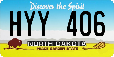 ND license plate HYY406