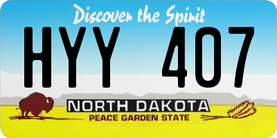 ND license plate HYY407
