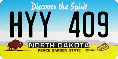 ND license plate HYY409