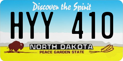 ND license plate HYY410