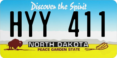 ND license plate HYY411