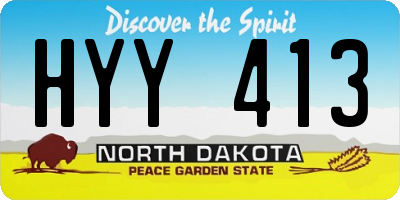 ND license plate HYY413
