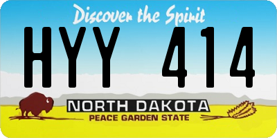ND license plate HYY414