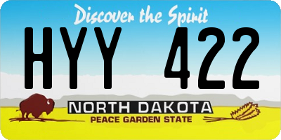 ND license plate HYY422
