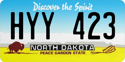 ND license plate HYY423