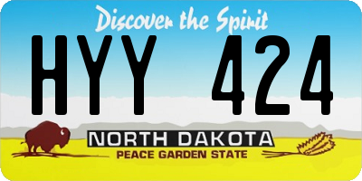 ND license plate HYY424