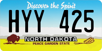 ND license plate HYY425