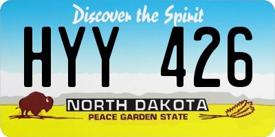 ND license plate HYY426