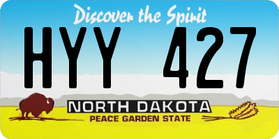 ND license plate HYY427