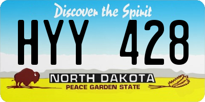 ND license plate HYY428