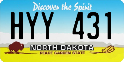 ND license plate HYY431
