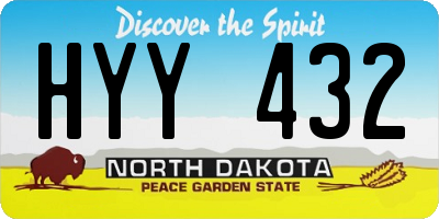 ND license plate HYY432