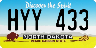 ND license plate HYY433