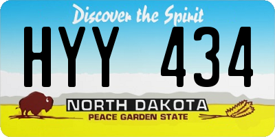ND license plate HYY434