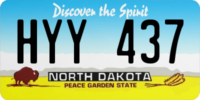 ND license plate HYY437