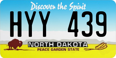 ND license plate HYY439