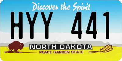 ND license plate HYY441