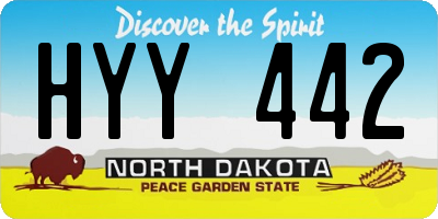 ND license plate HYY442