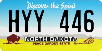 ND license plate HYY446