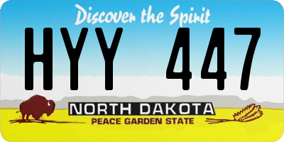 ND license plate HYY447