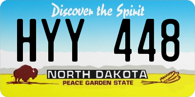 ND license plate HYY448