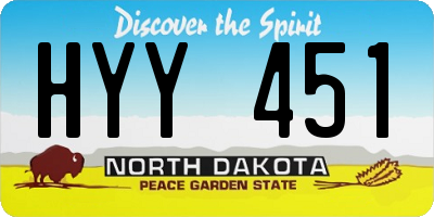 ND license plate HYY451