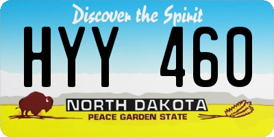 ND license plate HYY460