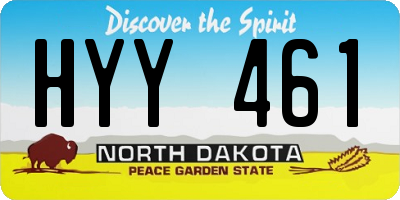 ND license plate HYY461