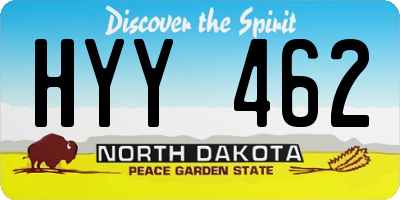 ND license plate HYY462