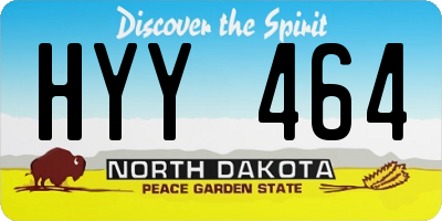 ND license plate HYY464
