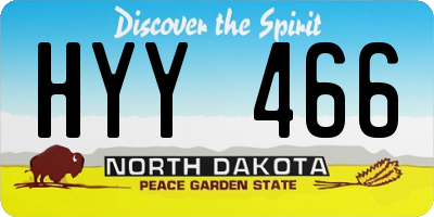 ND license plate HYY466