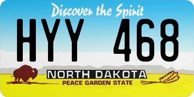 ND license plate HYY468