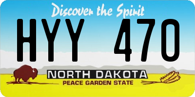 ND license plate HYY470