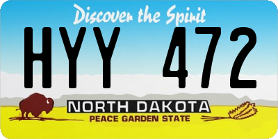 ND license plate HYY472