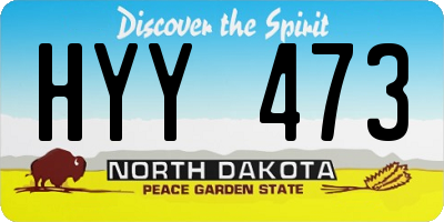 ND license plate HYY473