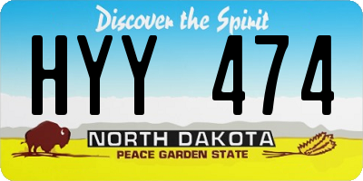 ND license plate HYY474