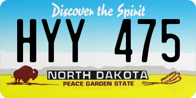 ND license plate HYY475