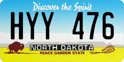 ND license plate HYY476
