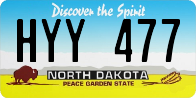 ND license plate HYY477