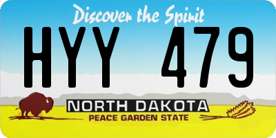 ND license plate HYY479