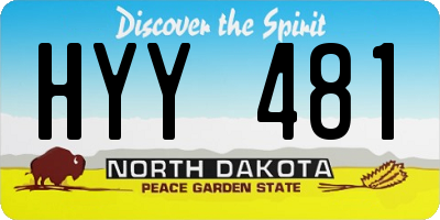 ND license plate HYY481