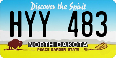 ND license plate HYY483