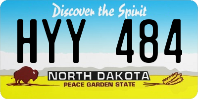ND license plate HYY484