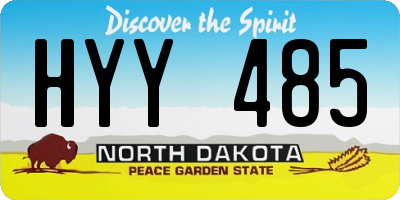 ND license plate HYY485