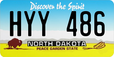 ND license plate HYY486