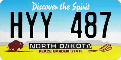 ND license plate HYY487